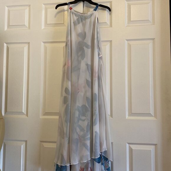 Chic Wish Tropical Pattern Flowing Halter Neck party Dres - Picture 5 of 6